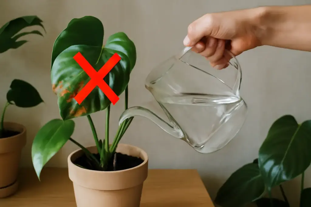 Come evitare che le foglie delle piante d’appartamento si macchino? Un errore di annaffiatura molto frequente