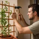 Come coltivare piante rampicanti sul balcone? Il supporto fai da te che riduce i danni da vento