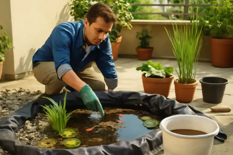 Realizzare un piccolo laghetto ornamentale da terrazzo: errori comuni da evitare per un ecosistema pulito