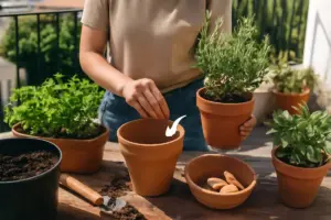 Invasare aromatiche su terrazzo: attenzione al drenaggio, l’errore che blocca la crescita
