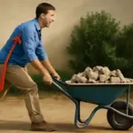 Utilizzare la carriola in modo ergonomico: il metodo per trasportare peso senza affaticarsi