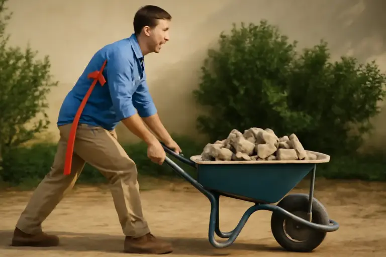 Utilizzare la carriola in modo ergonomico: il metodo per trasportare peso senza affaticarsi